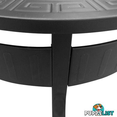 Outdoor Fire Pit BBQ Table Grill Fireplace Round