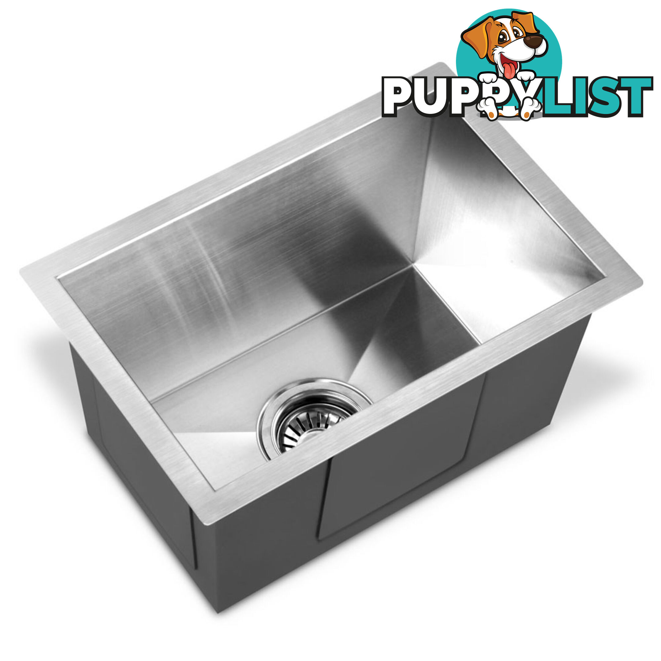 Stainless Steel Kitchen Laundry Sink with Strainer Waste 450 x 300mm