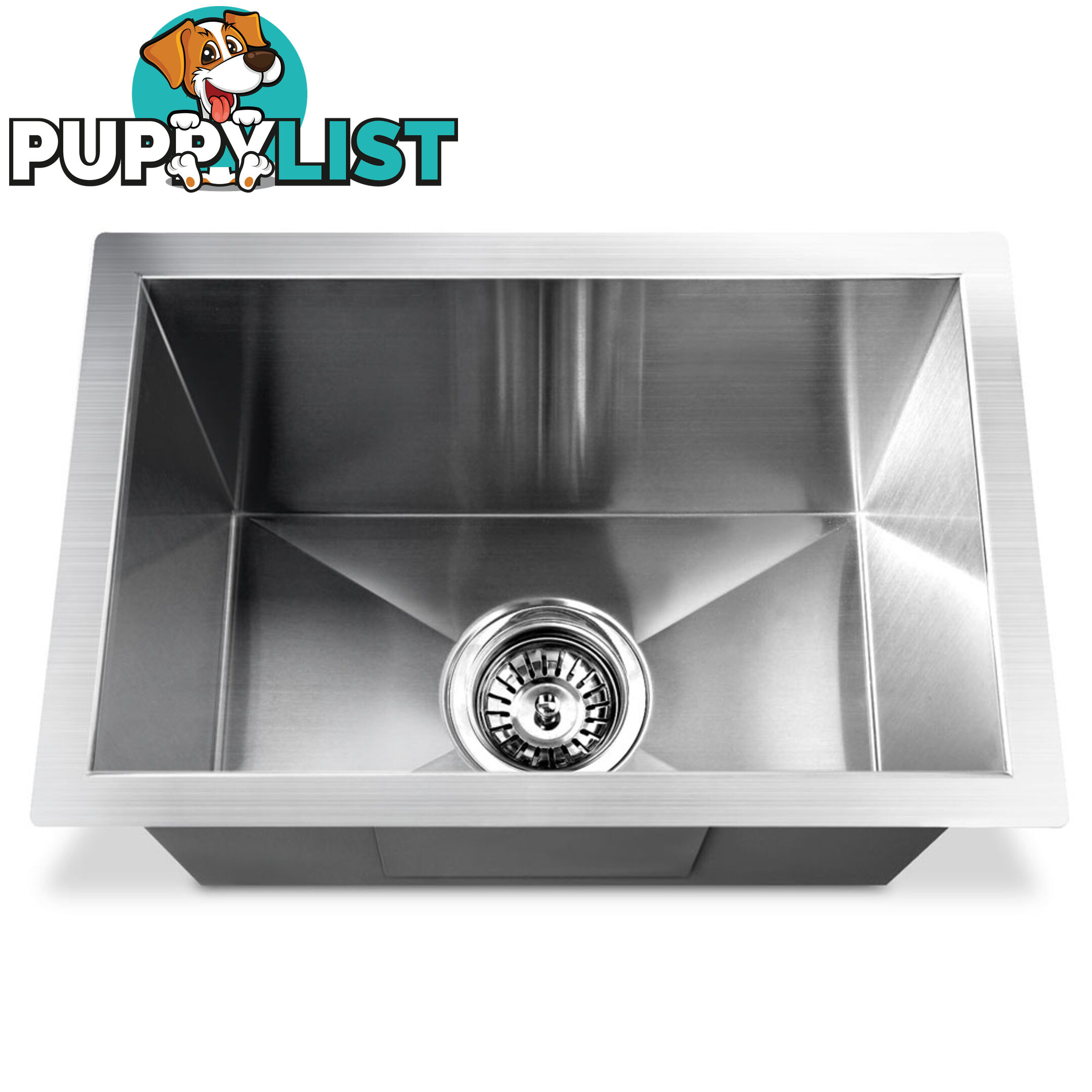 Stainless Steel Kitchen Laundry Sink with Strainer Waste 450 x 300mm