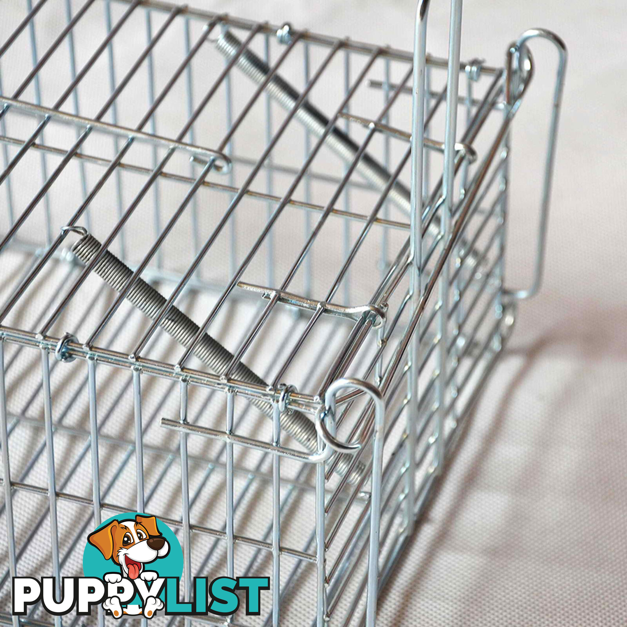 Set of 2 Humane Animal Trap Cage 23 x 15 x 10cm Silver