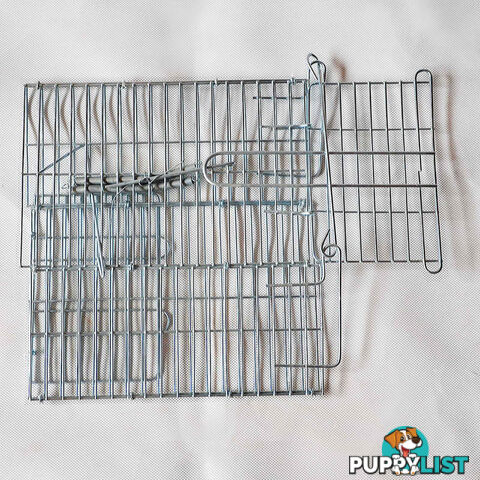 Set of 2 Humane Animal Trap Cage 23 x 15 x 10cm Silver