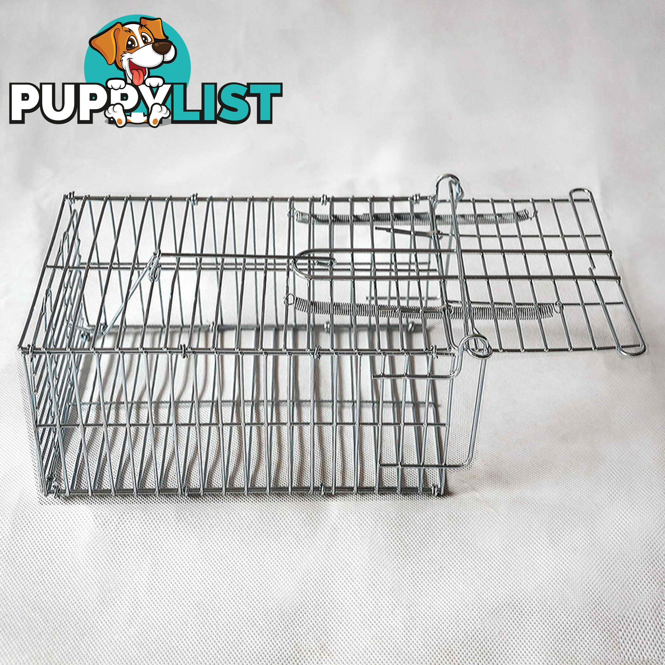 Set of 2 Humane Animal Trap Cage 23 x 15 x 10cm Silver