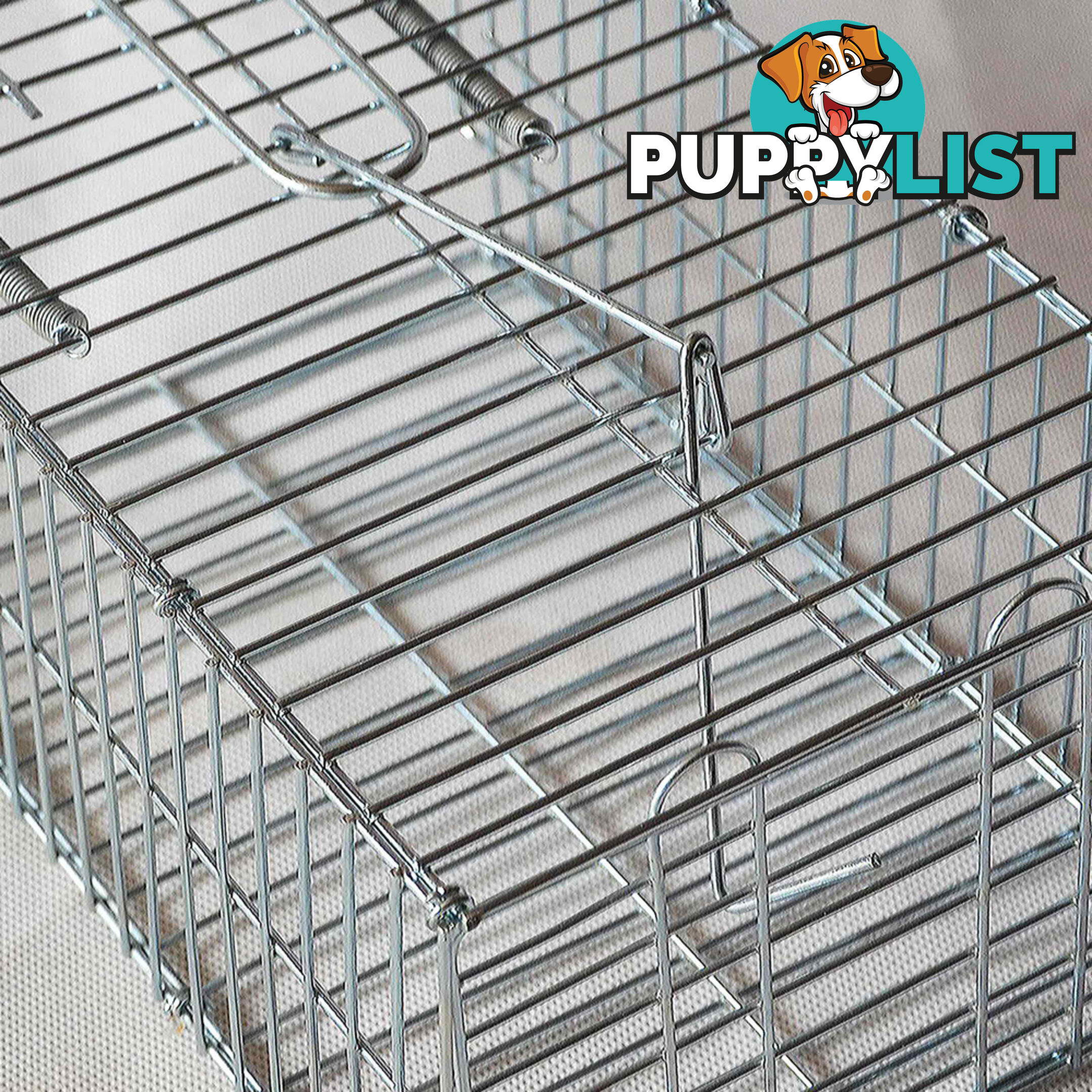 Set of 2 Humane Animal Trap Cage 23 x 15 x 10cm Silver