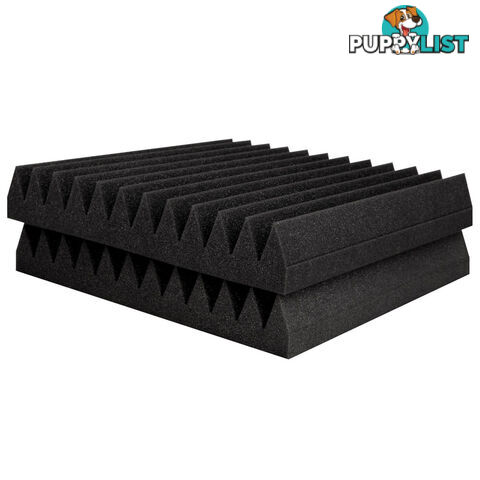 Set of 20 Studio Wedge Acoustic Foam Black 30 x 30cm