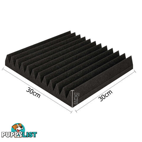 Set of 20 Studio Wedge Acoustic Foam Black 30 x 30cm