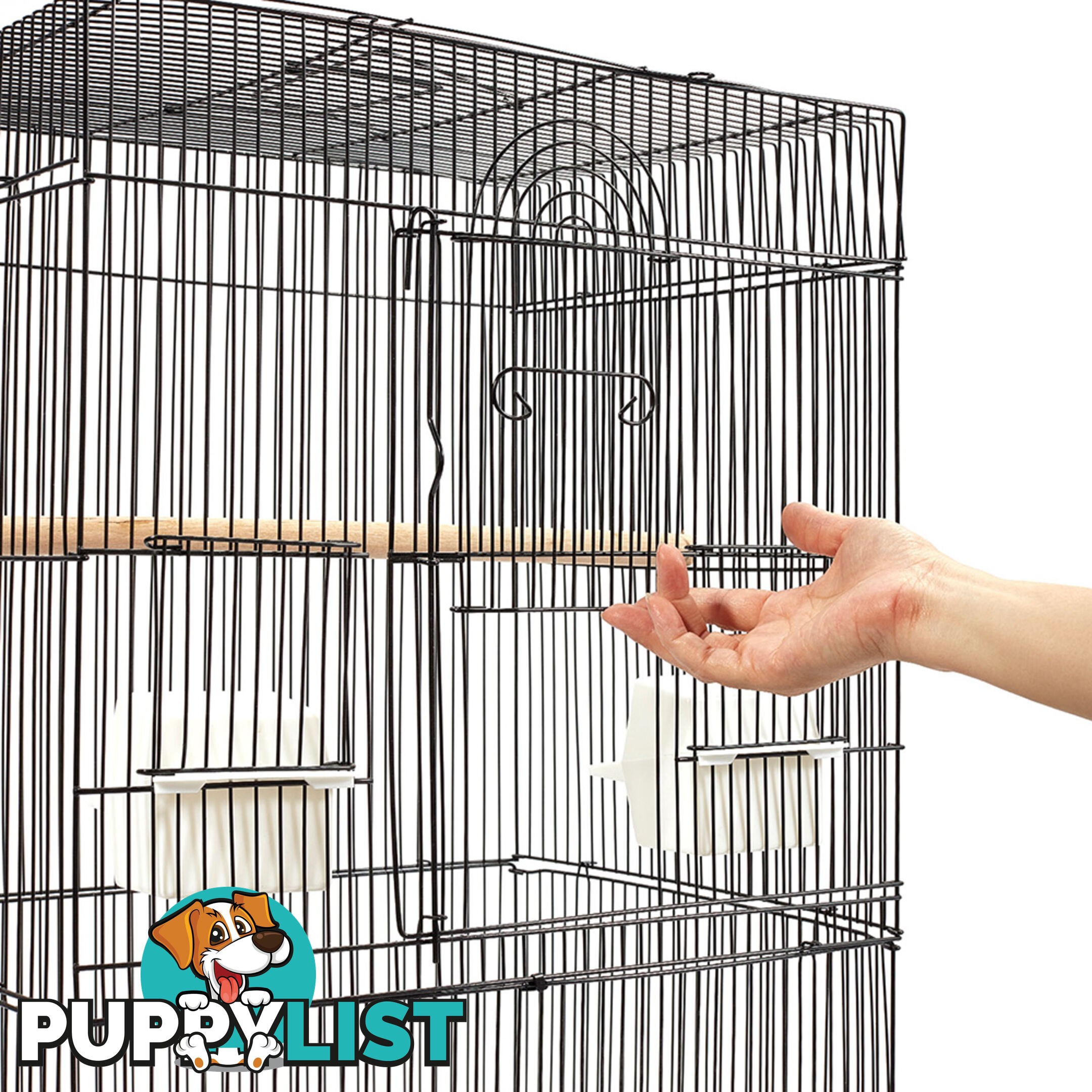 Pet Bird Cage Black Medium - 88CM