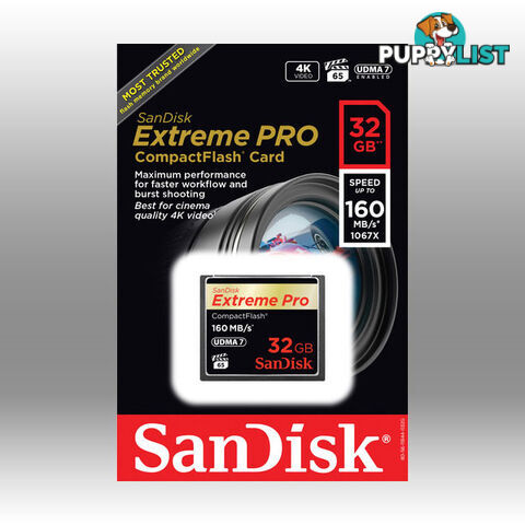 SanDisk Extreme Pro CFXP 32GB CompactFlash 160MB/s (SDCFXPS-032G)