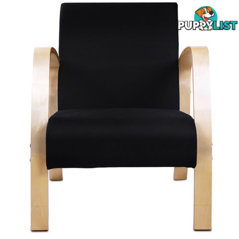 Birch Plywood Fabric Sofa Arm Chair Black