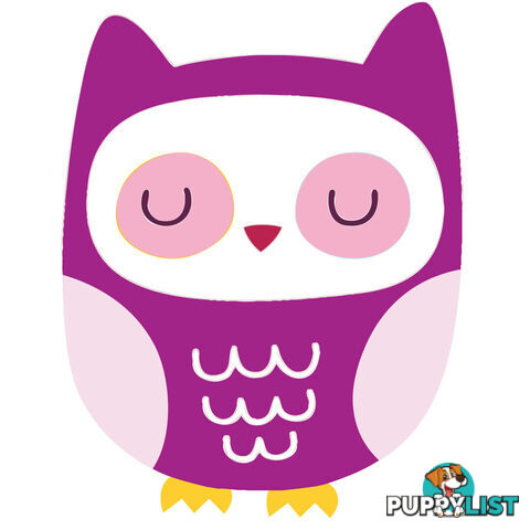 10 X Purple Owl Wall Stickers - Totally Movable