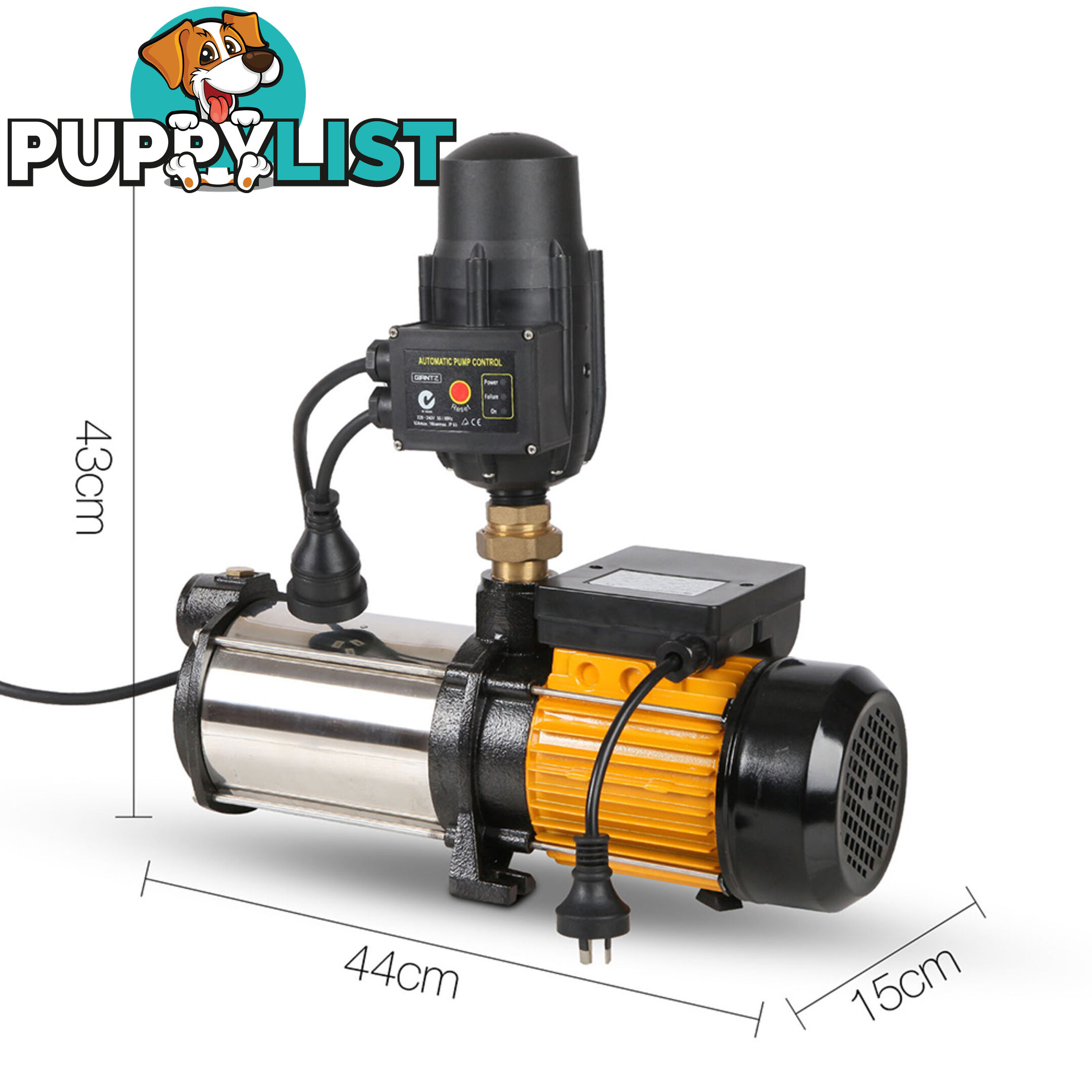 Weatherproof  2500W  9000L/H Flow Rate Pressure Pump