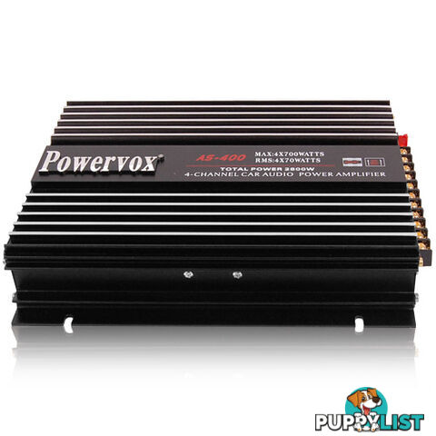 New PowerVox 2800 Watt 4 Channel Car Amplifier Black