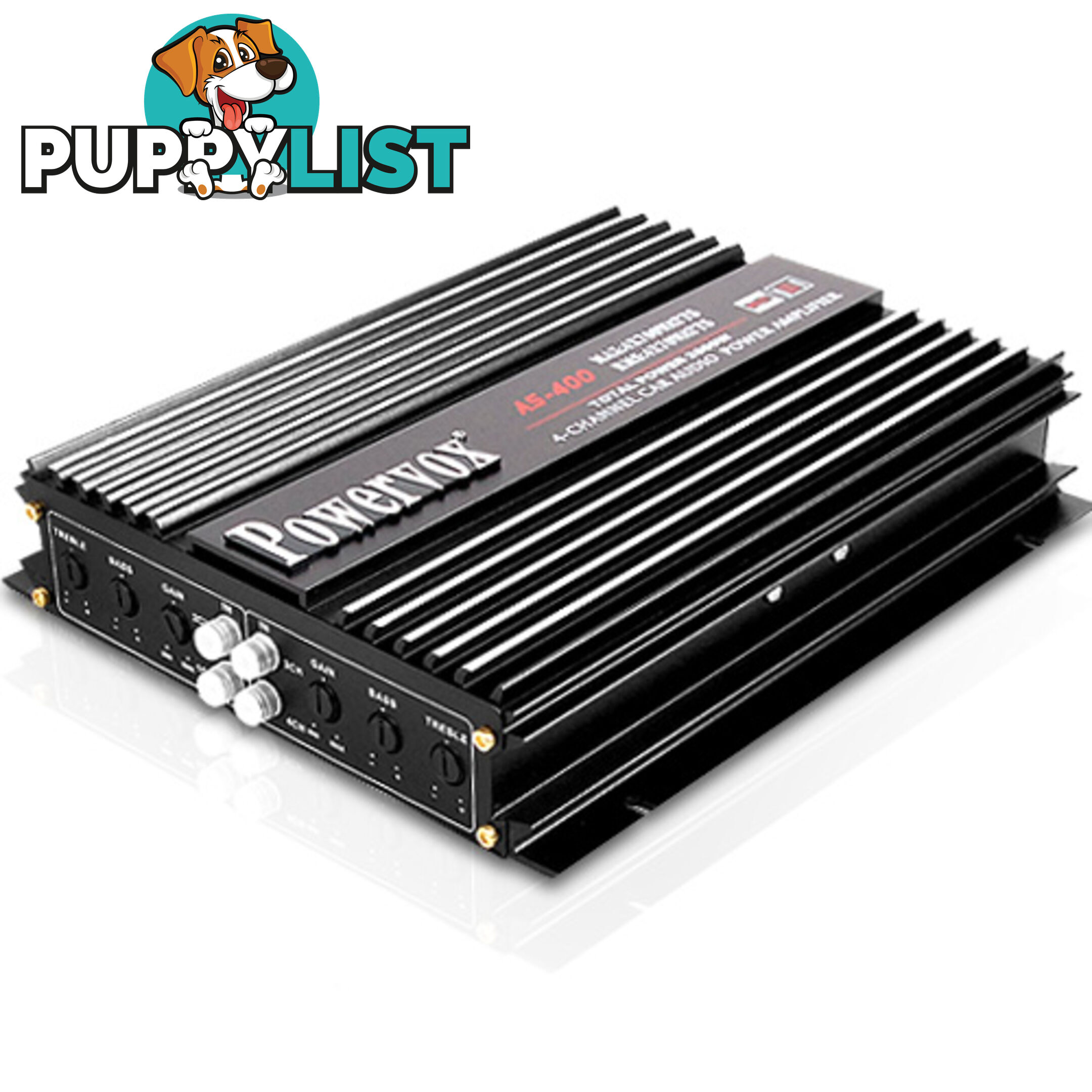 New PowerVox 2800 Watt 4 Channel Car Amplifier Black