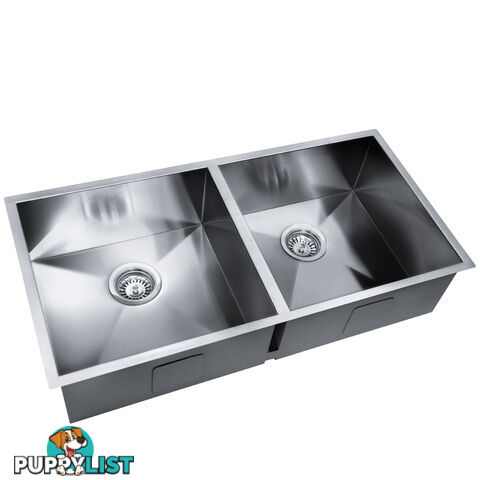 Stainless Steel Kitchen/Laundry Sink w/ Strainer Waste 865x440mm