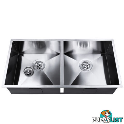 Stainless Steel Kitchen/Laundry Sink w/ Strainer Waste 865x440mm