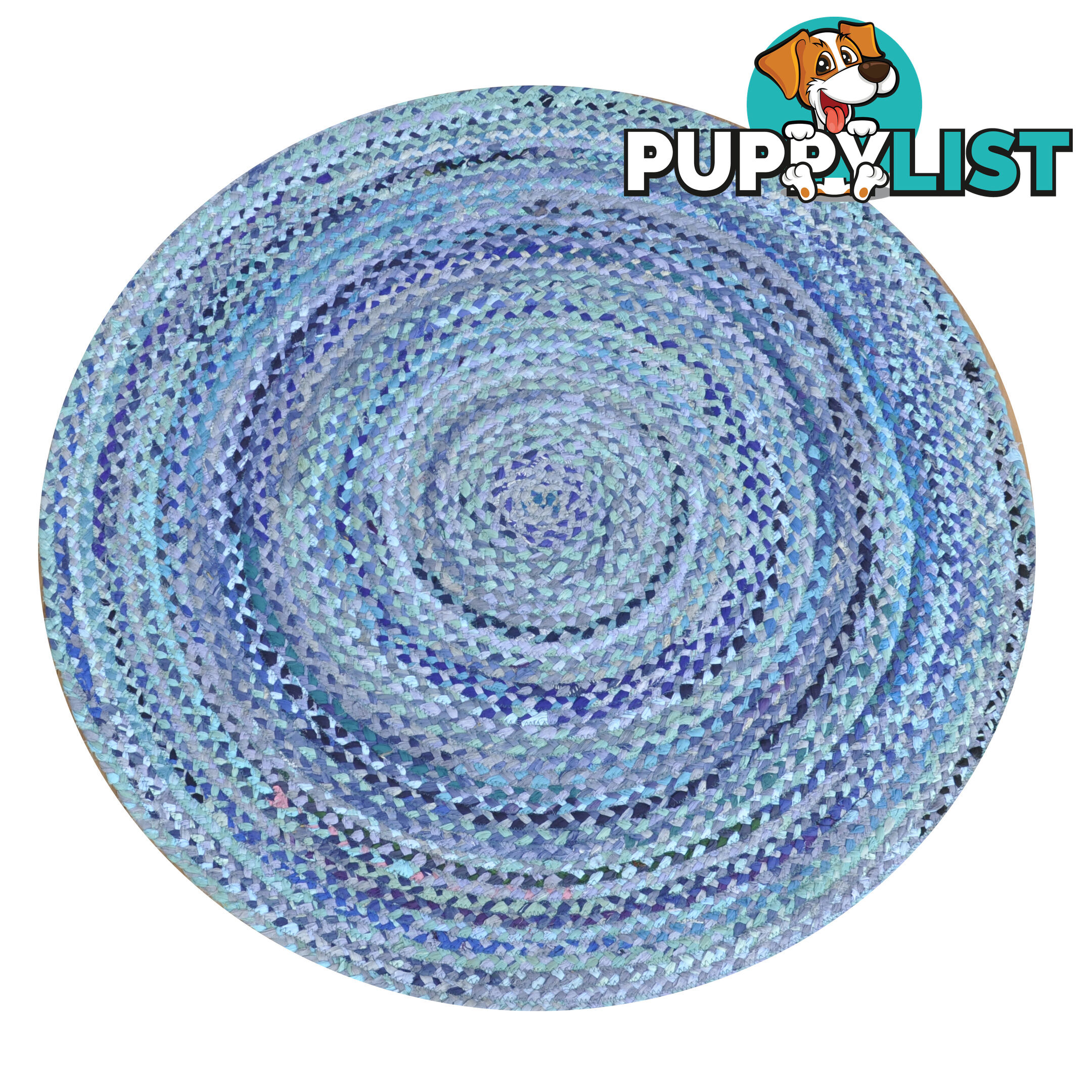 Cotton Blue Rug 120x120cm