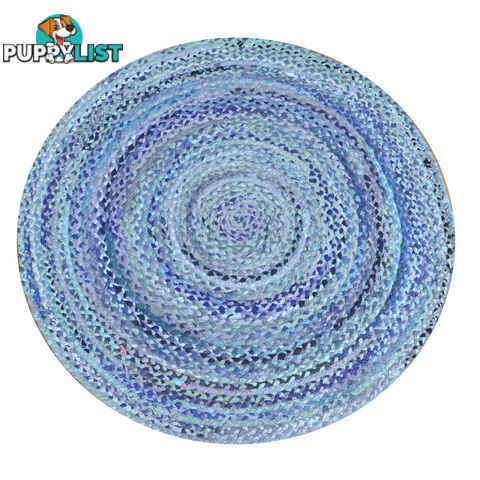 Cotton Blue Rug 120x120cm