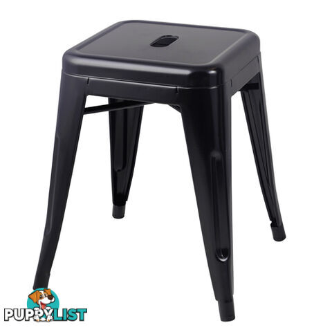 Set of 4 Replica Tolix Kitchen Bar Stool 46cm Black