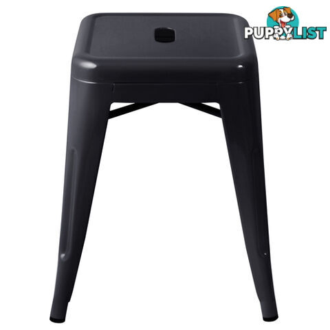 Set of 4 Replica Tolix Kitchen Bar Stool 46cm Black