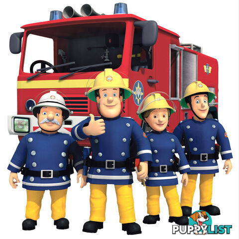 Fireman Sam MOVABLE and Reusable Wall, Toy box Stickers