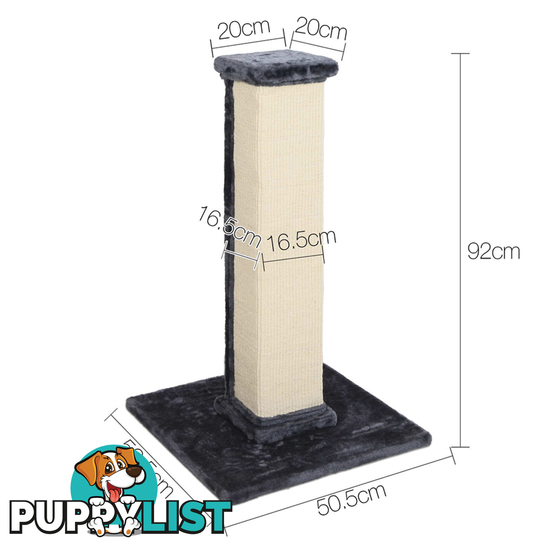 Non-toxic Sisal Cat Scratching Post - 92cm