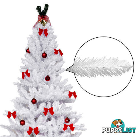 1.8M Christmas Tree With Decorations - White