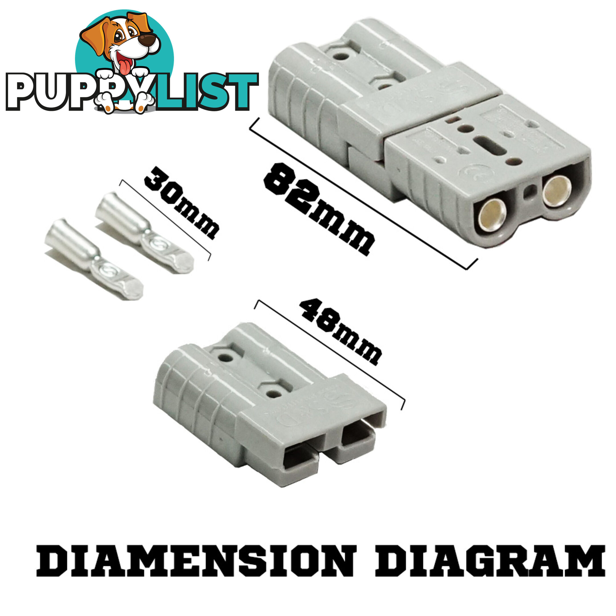 New 20X 50AMP Premium Anderson Style Plug Exterior Connector DC Power Solar