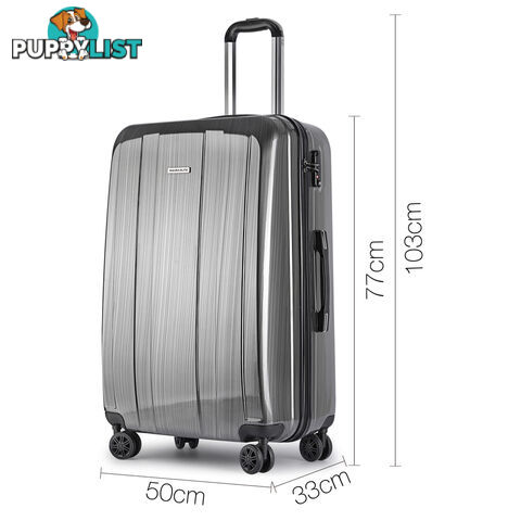 Hard Shell Travel Luggage with TSA Lock Grey