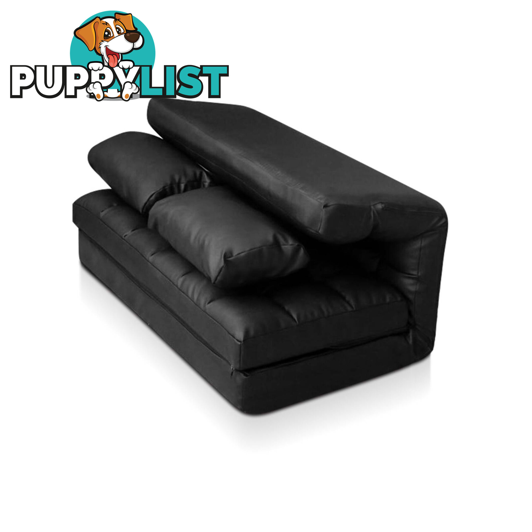 Double Size Adjustable Lounge Sofa - 10 positions PU Leather