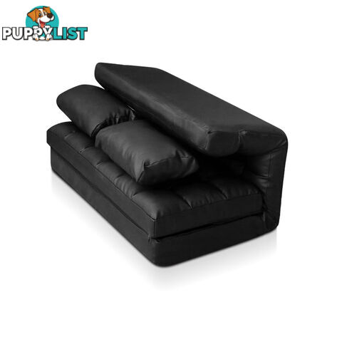 Double Size Adjustable Lounge Sofa - 10 positions PU Leather