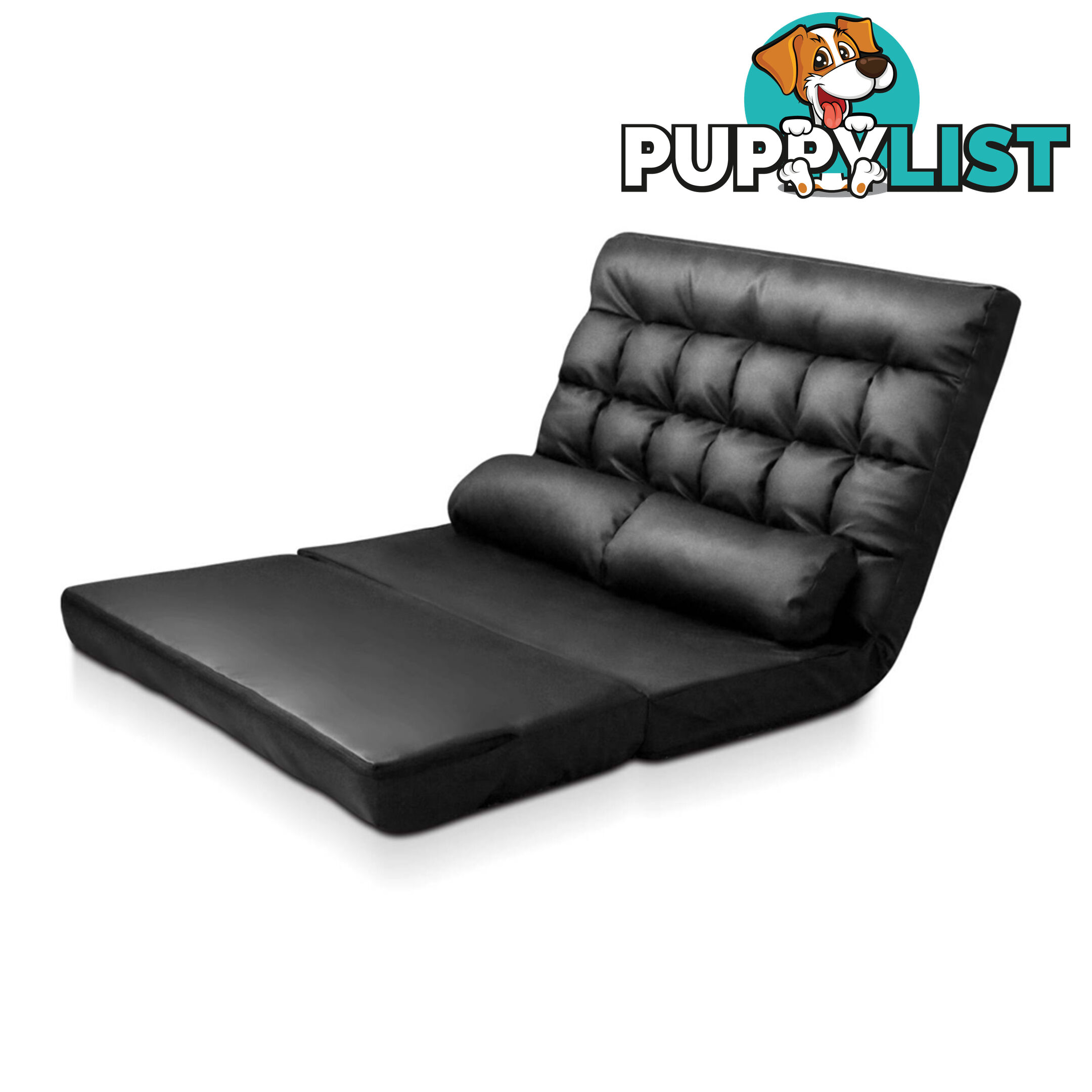 Double Size Adjustable Lounge Sofa - 10 positions PU Leather