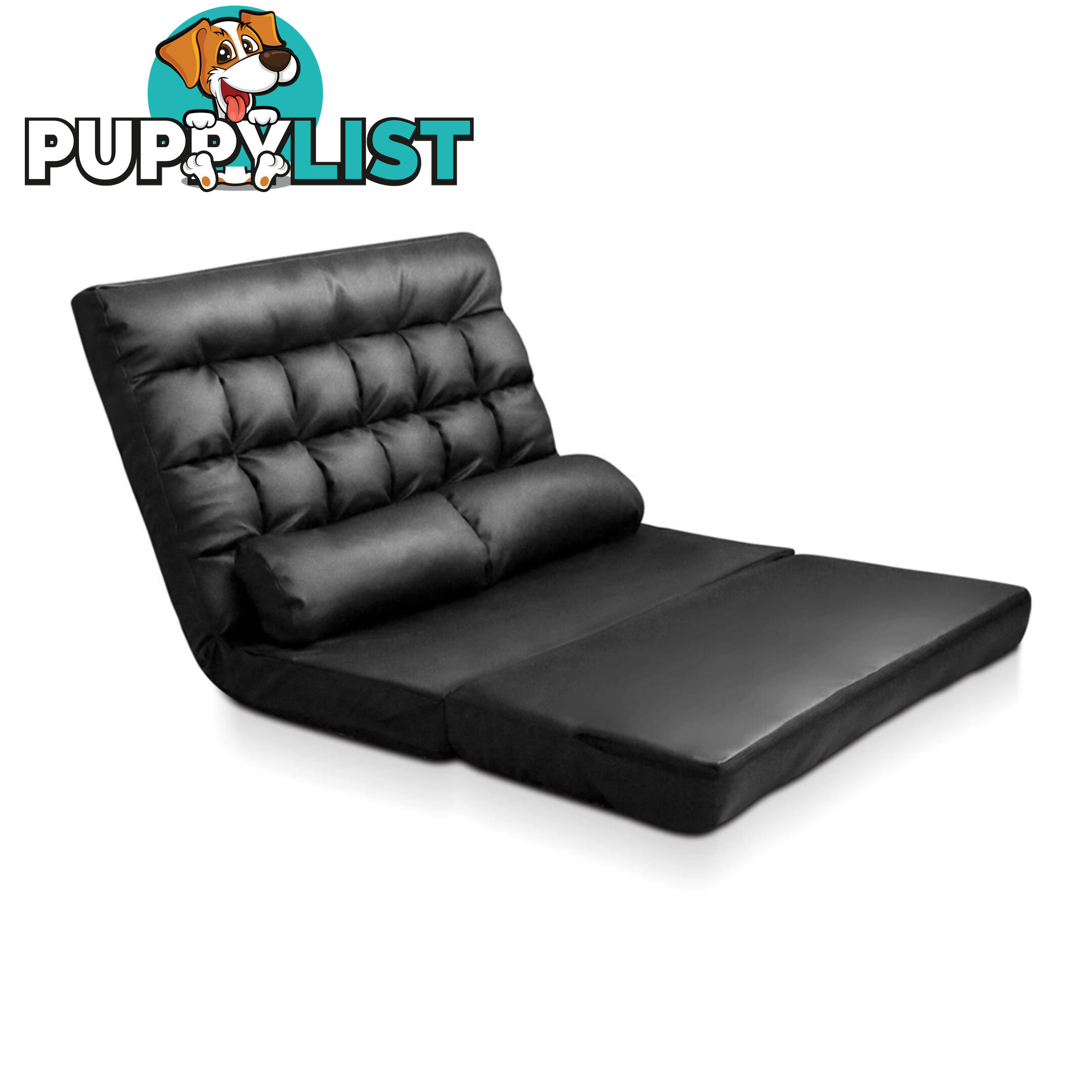 Double Size Adjustable Lounge Sofa - 10 positions PU Leather