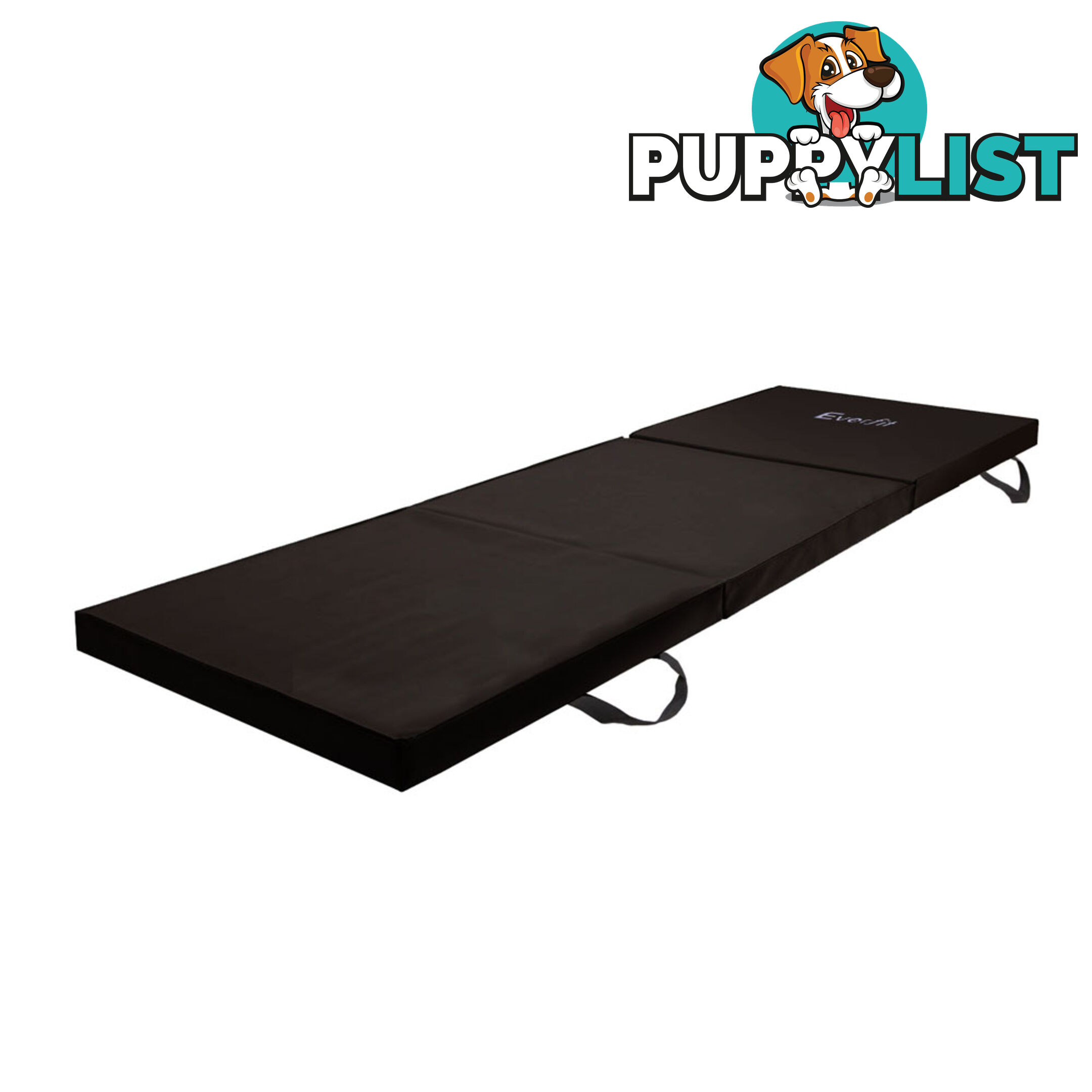 Trifold Exercise Mat Floor Black