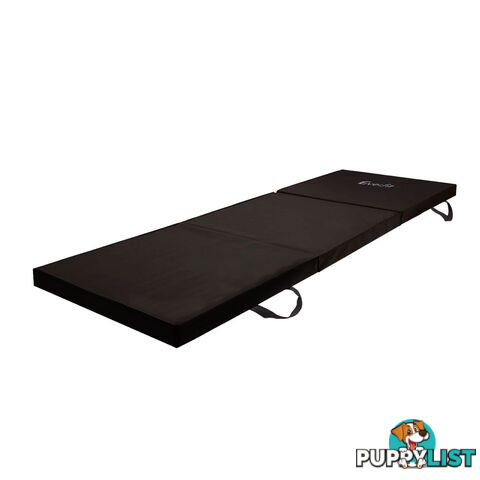 Trifold Exercise Mat Floor Black