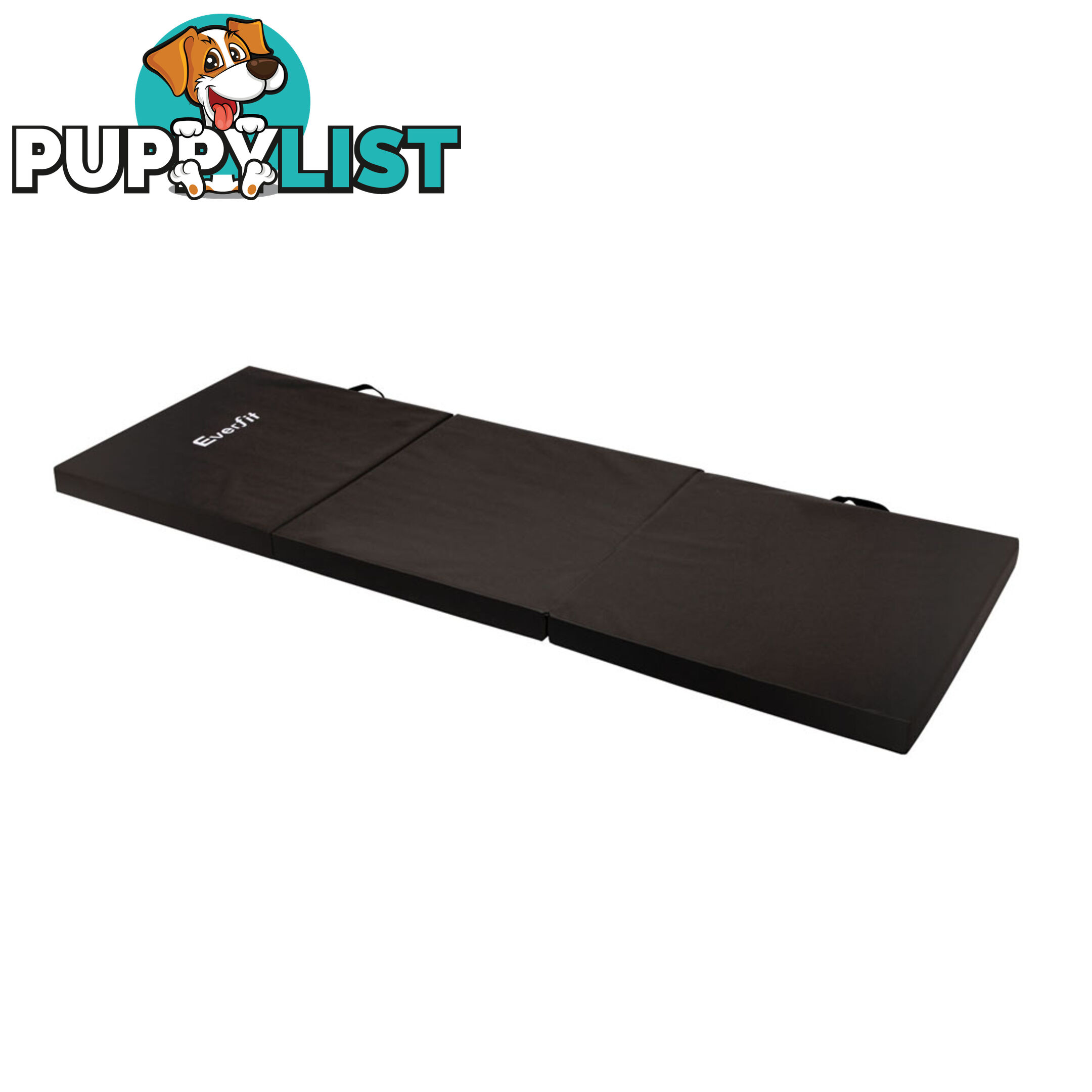 Trifold Exercise Mat Floor Black