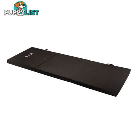 Trifold Exercise Mat Floor Black