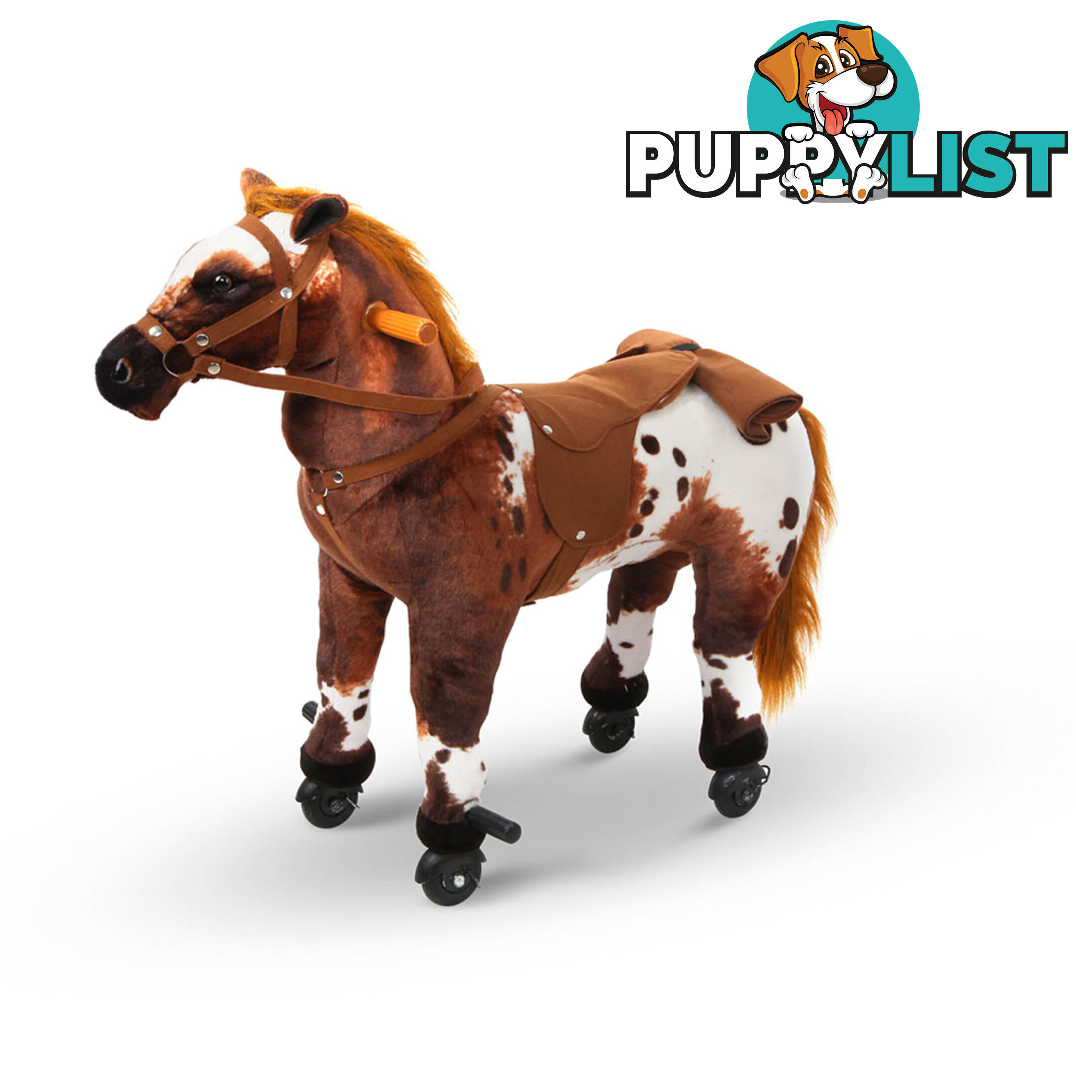 Ride on Pedal Toy Pony - Brown