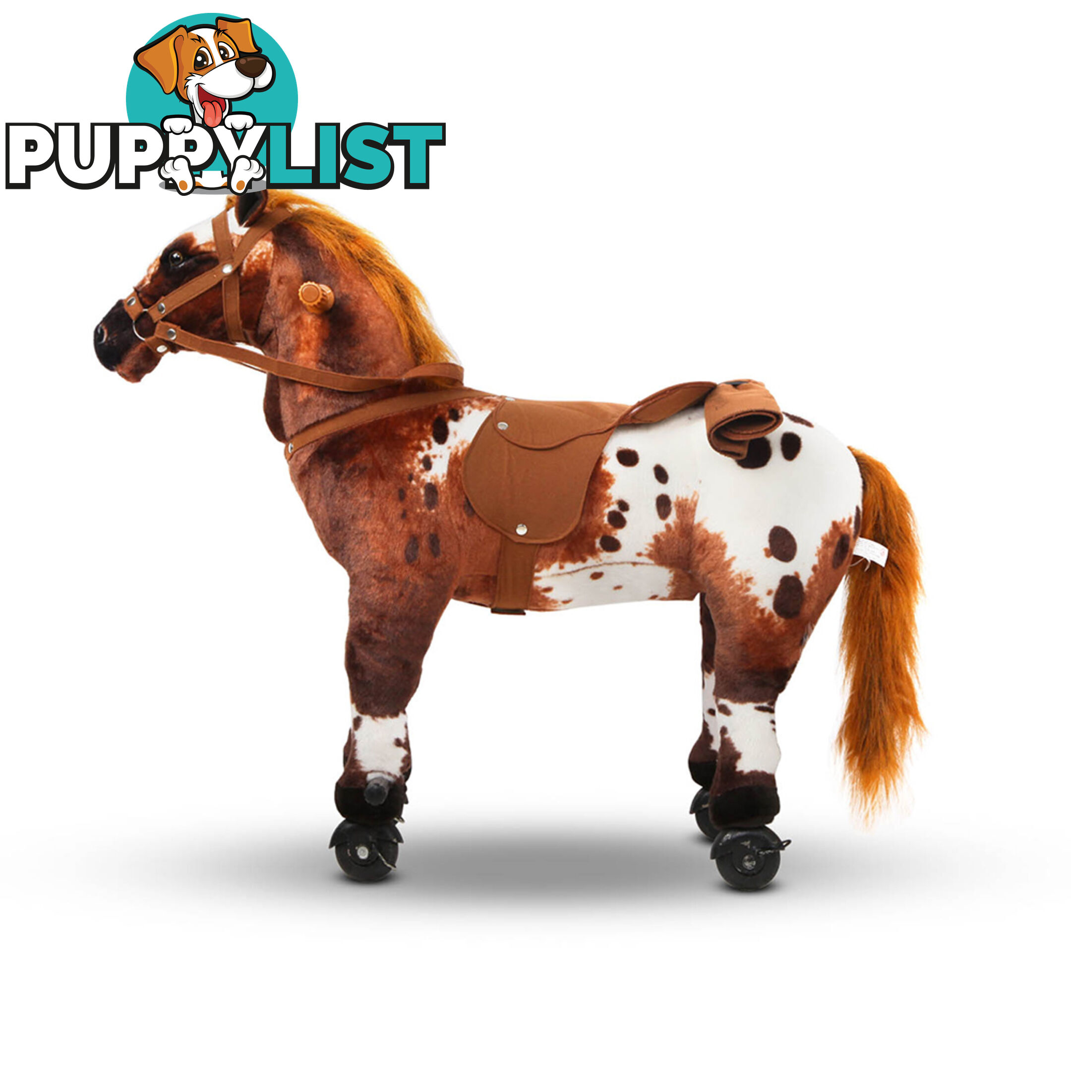 Ride on Pedal Toy Pony - Brown