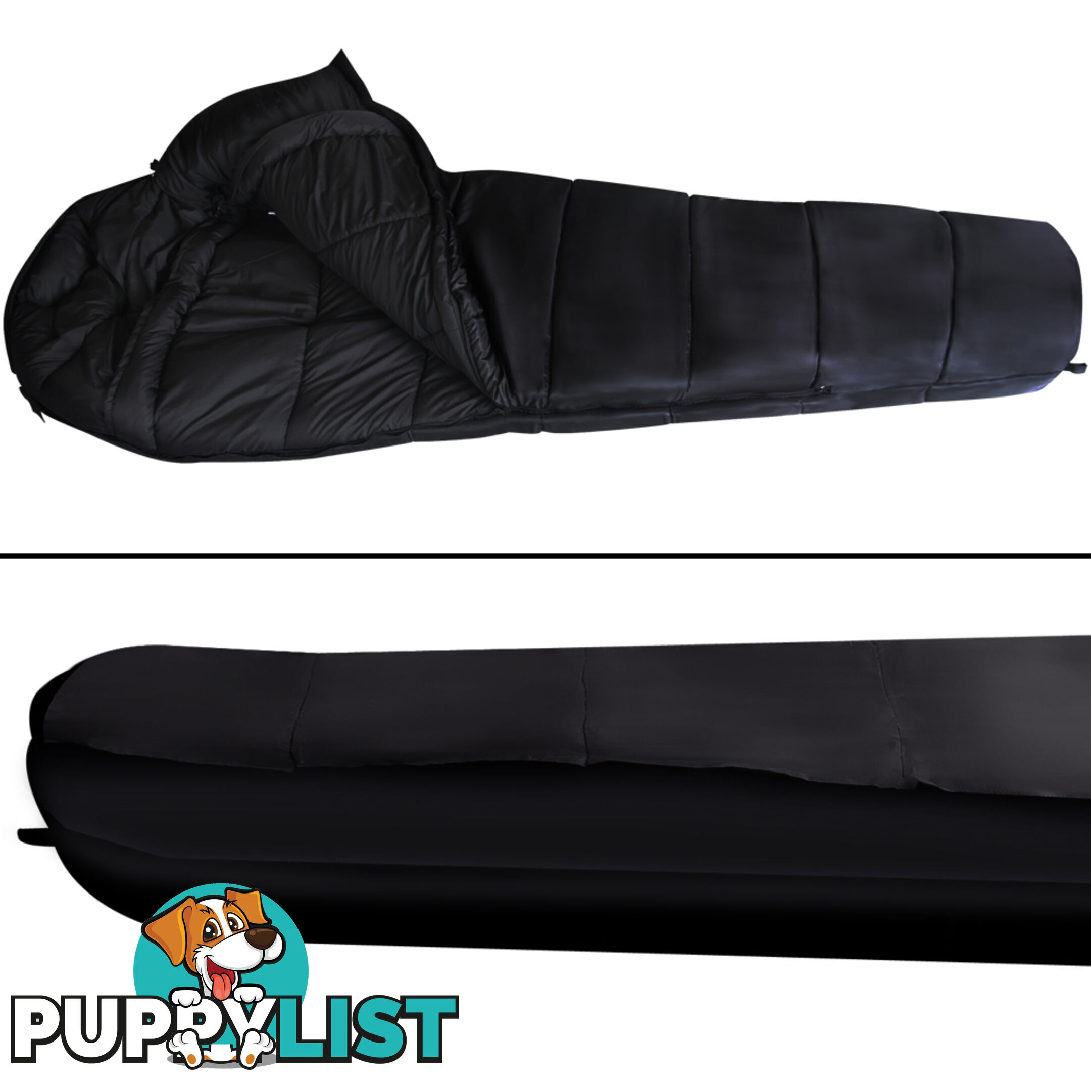 Camping Thermal Sleeping Bag Black