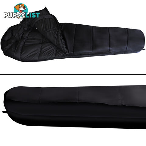 Camping Thermal Sleeping Bag Black