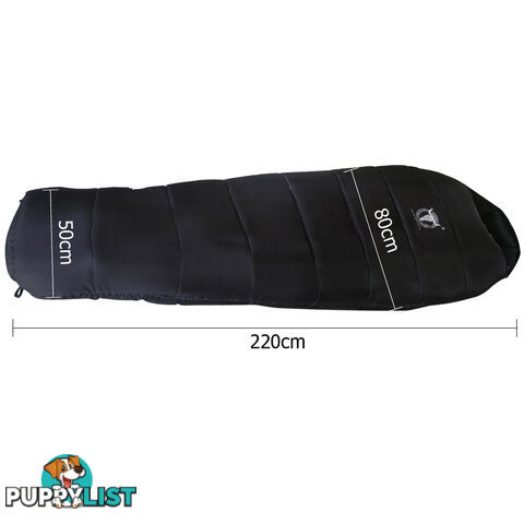 Camping Thermal Sleeping Bag Black