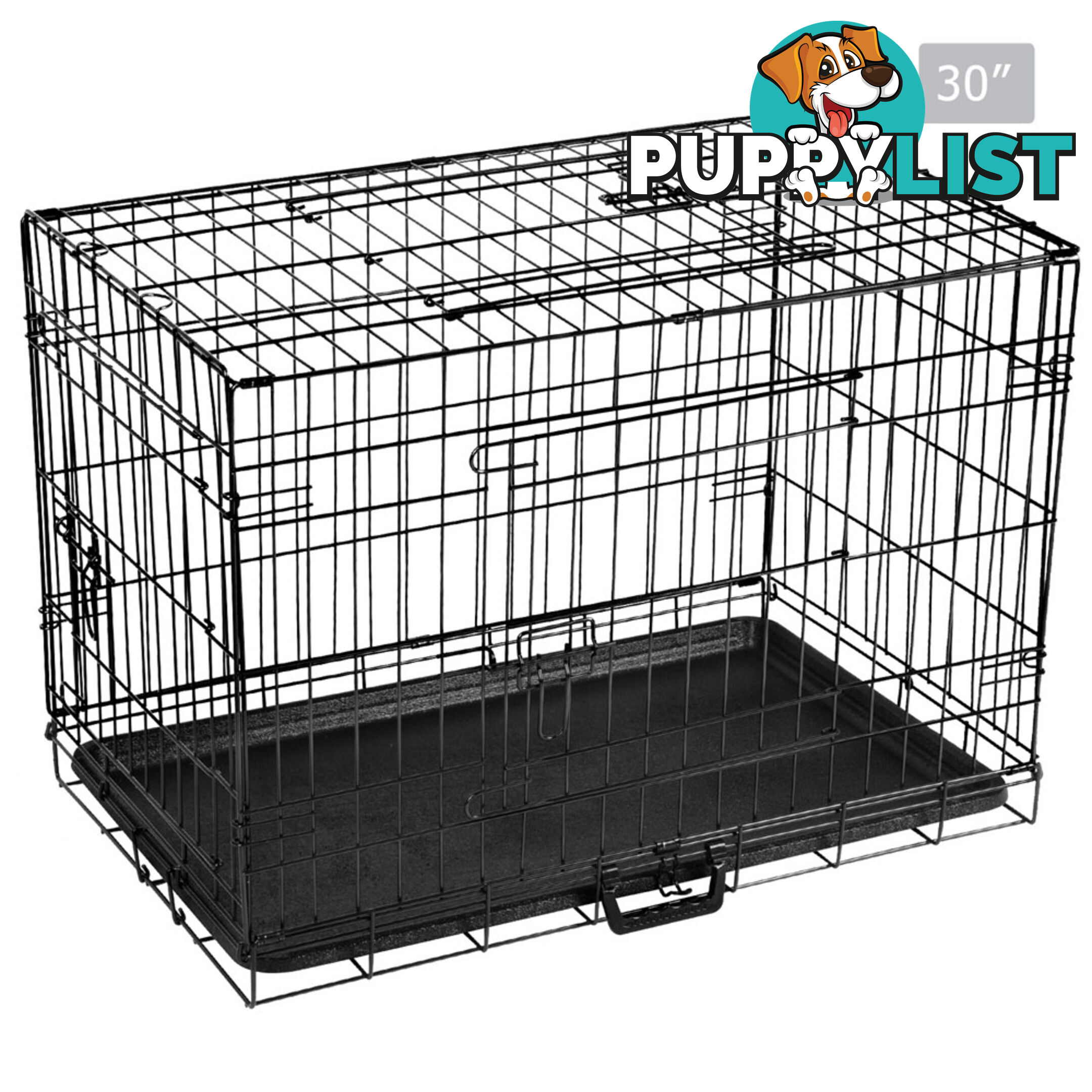 Metal Collapsible Dog Cage 30IN