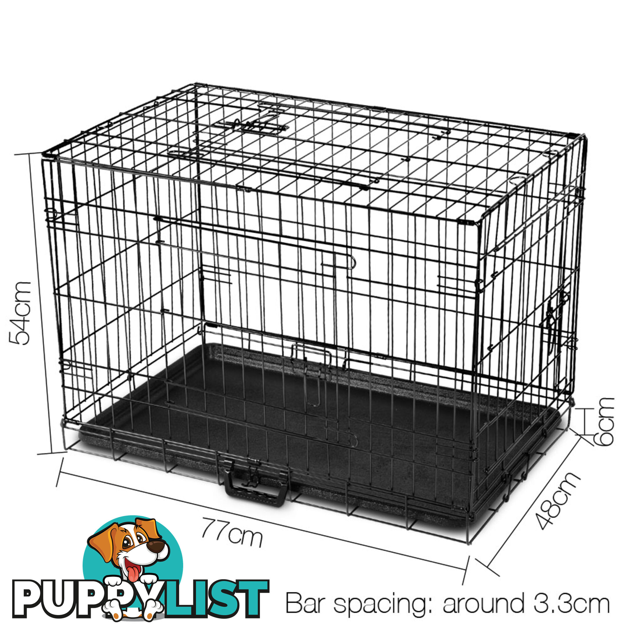 Metal Collapsible Dog Cage 30IN