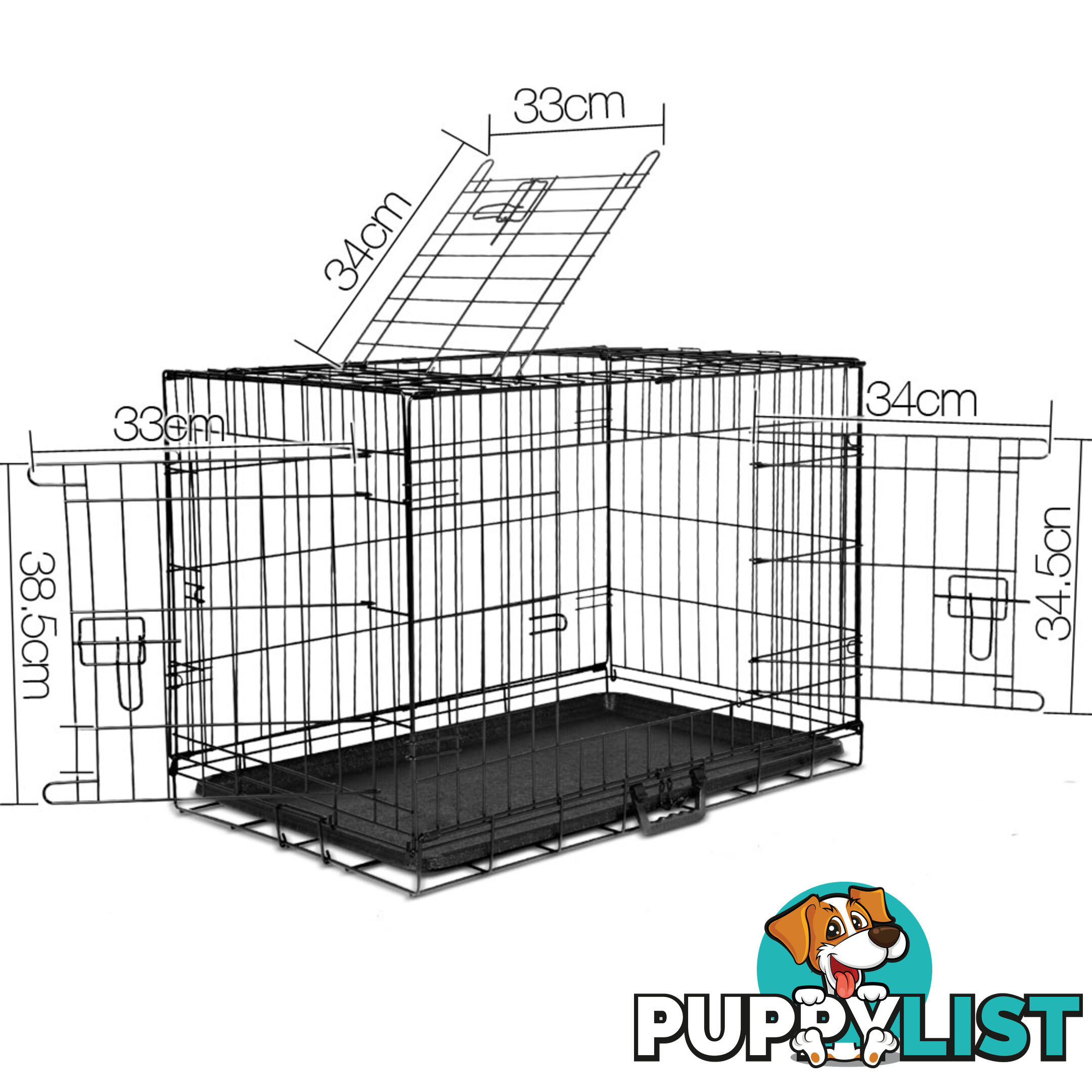 Metal Collapsible Dog Cage 30IN