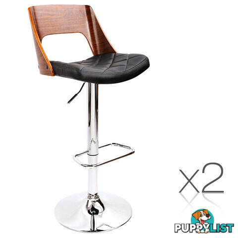 Set of 2 Wooden Barstools