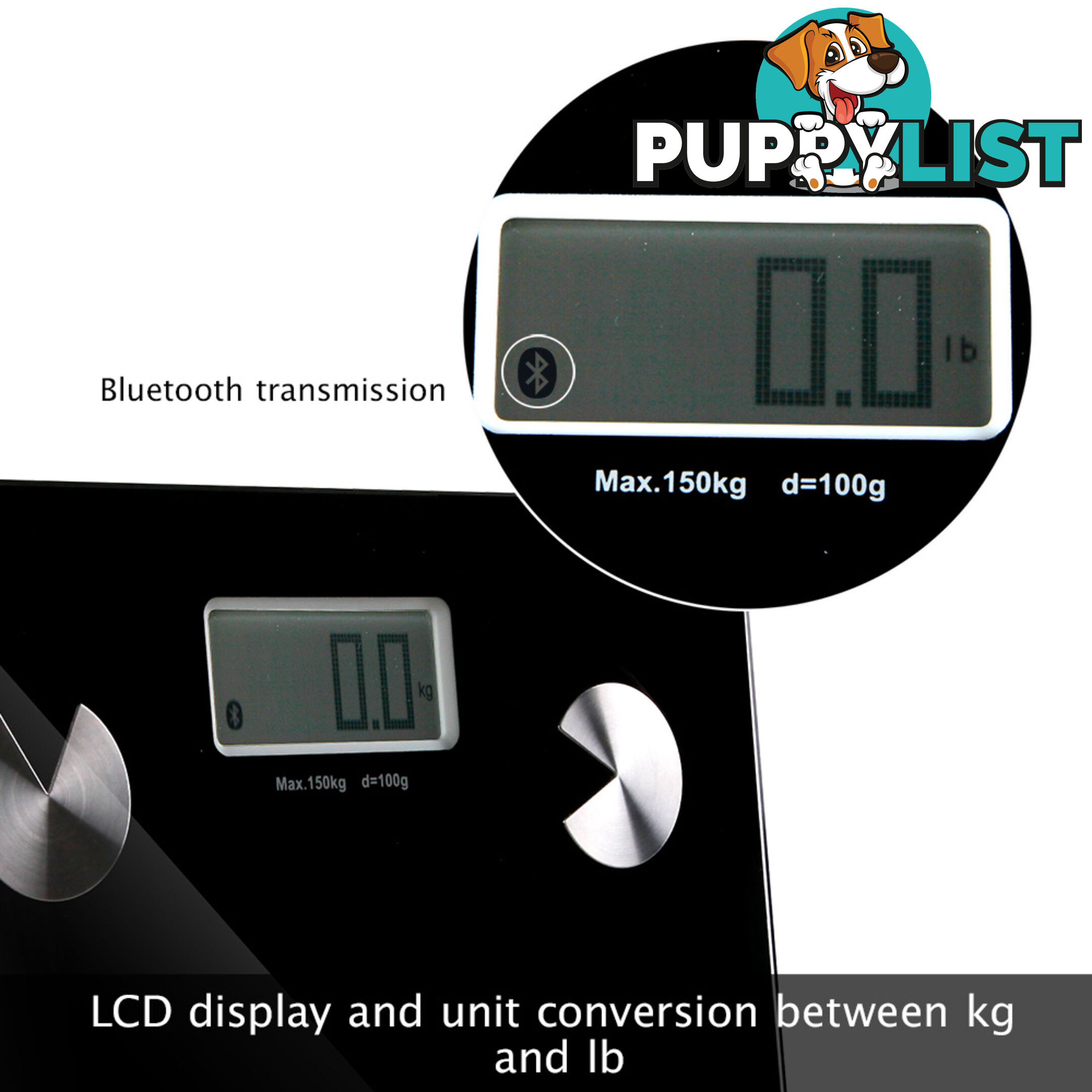 Digital Bathroom Scale w/ Wireless Bluetooth 150KG