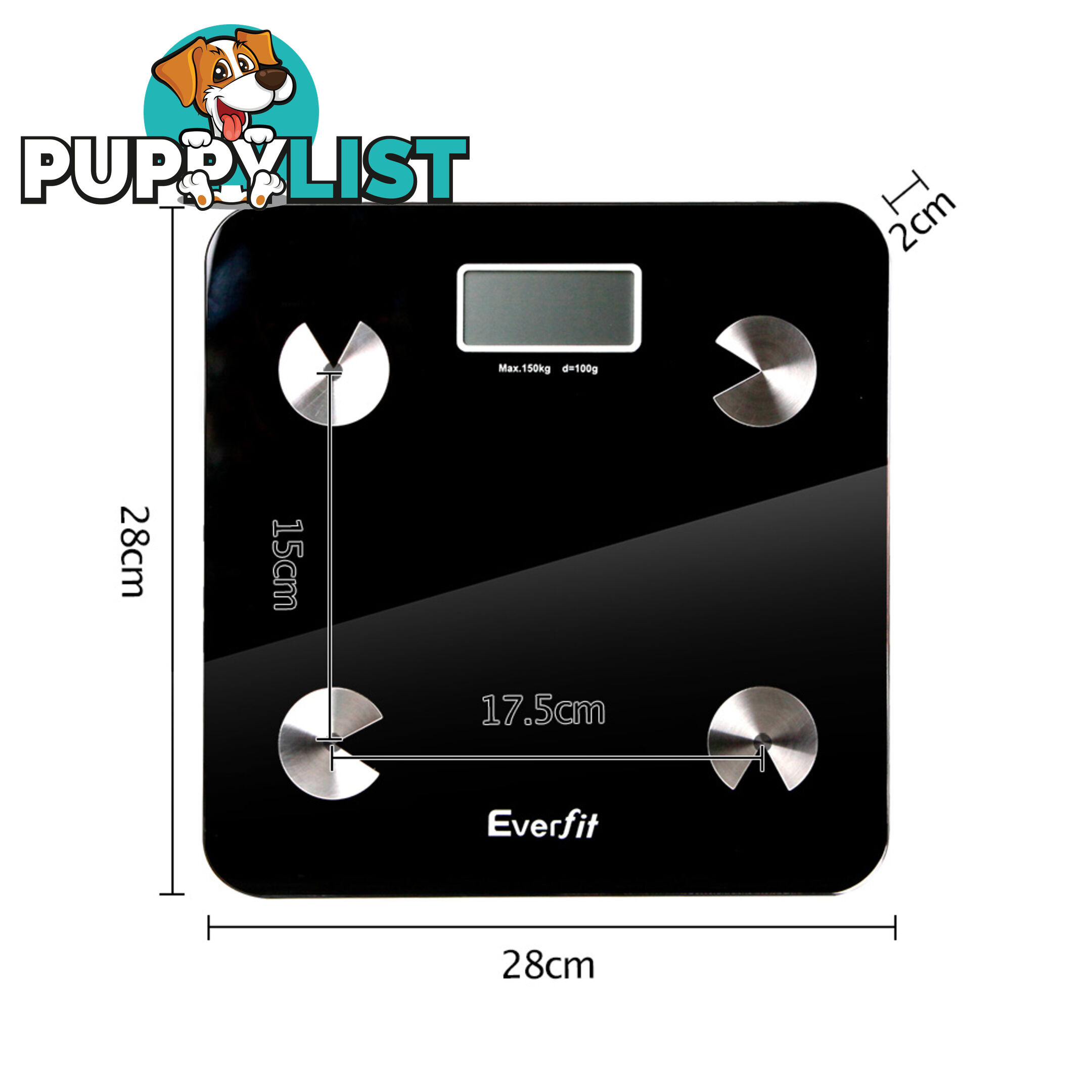 Digital Bathroom Scale w/ Wireless Bluetooth 150KG