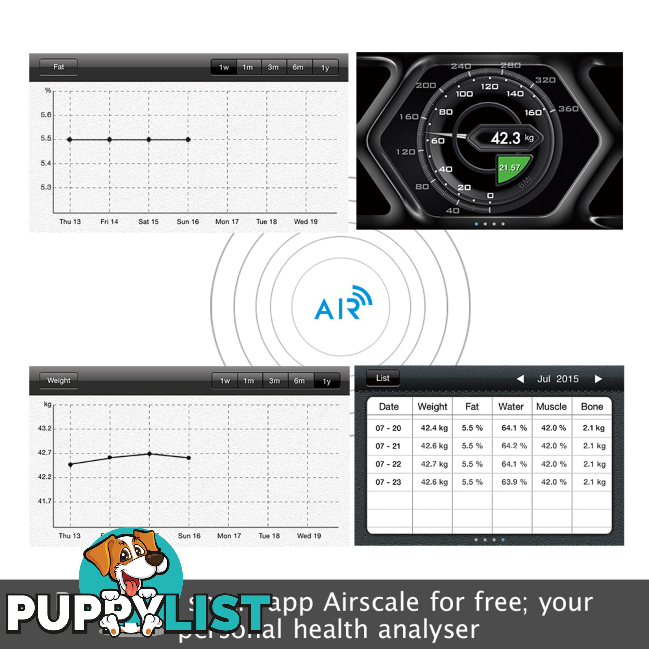 Digital Bathroom Scale w/ Wireless Bluetooth 150KG