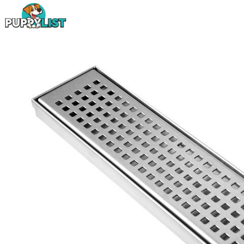 Square Stainless Steel Shower Grate Drain Floor Bathroom 1000mm