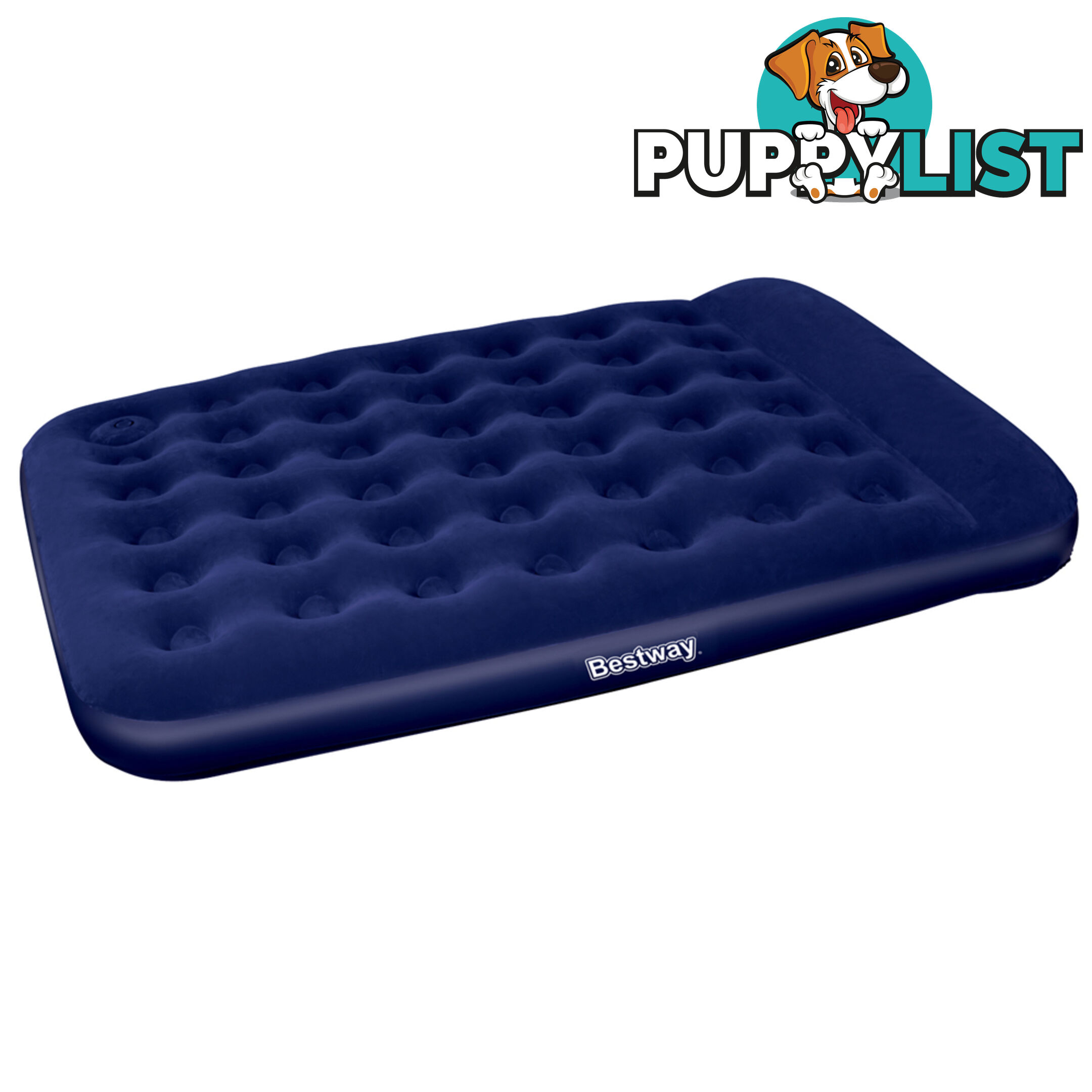 Bestway Queen Inflatable Air Mattress Bed w/ Built-in Foot Pump Blue