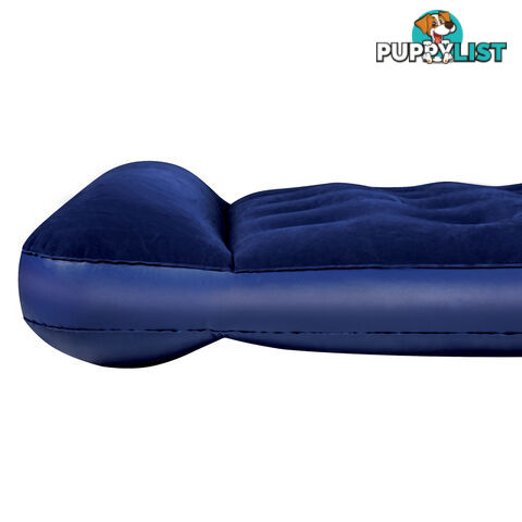 Bestway Queen Inflatable Air Mattress Bed w/ Built-in Foot Pump Blue